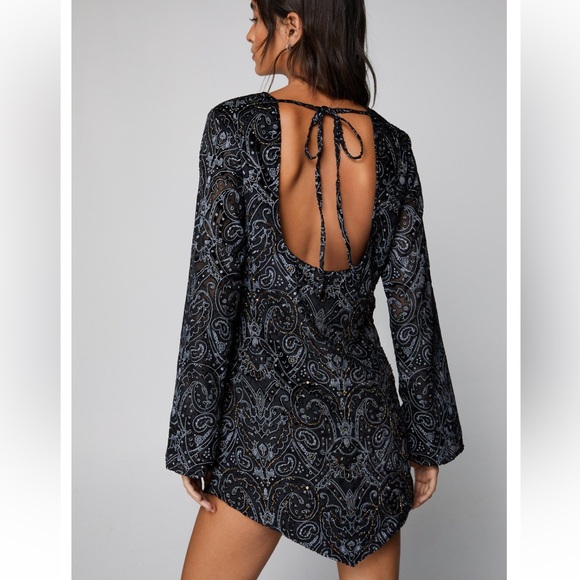 EMBELLISHED MINI DRESS (NWT) - Picture 2 of 5